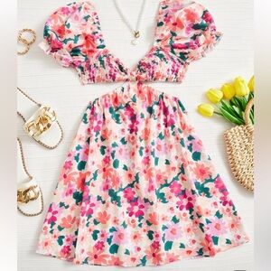 Floral Print Mini Dress Stretch | X-small | NWT